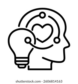Emotional Intelligence Icon Element for Design