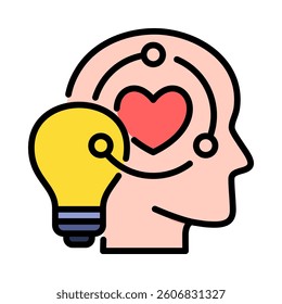 Emotional Intelligence Icon Element for Design