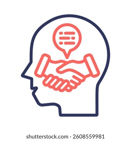 Emotional Intelligence Icon Element for Design