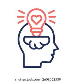 Emotional Intelligence Icon Element for Design