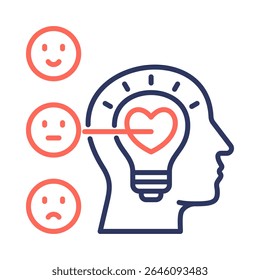 Emotional Intelligence Icon Element for Design