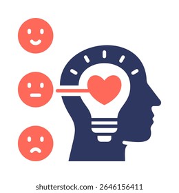 Emotional Intelligence Icon Element for Design