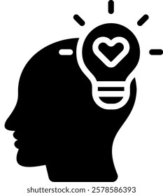 Emotional Intelligence Icon Glyph Vector Illustration