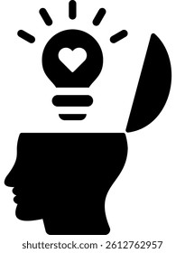 Emotional Intelligence Icon Glyph Vector Illustration
