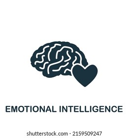Emotional Intelligence icon. Monochrome simple Personality icon for templates, web design and infographics