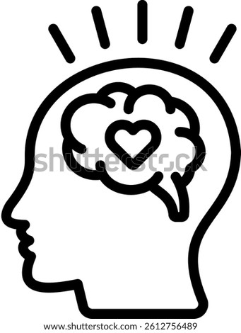 Emotional Intelligence Icon Outline Vector Illustration