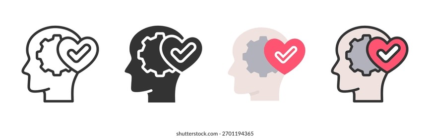 Pacote De Ícones De Inteligência Emocional Em Vários Estilos
