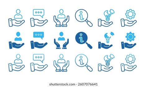 EMOTIONAL INTELLIGENCE icon set with multiple style social skills, self-awareness, self-regulation, empathy and motivation