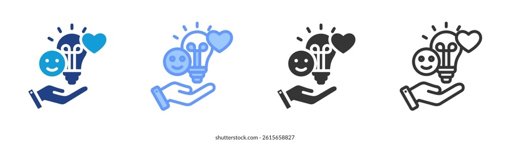 Emotional Intelligence icon set multiple style collection