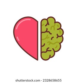 Emotional intelligence icon in vector. Illustration