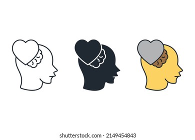 Emotional intelligence icons  symbol vector elements for infographic web