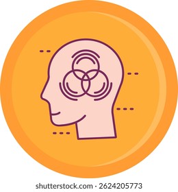 Emotional intelligence Line vector Icon Design