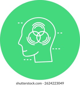 Emotional intelligence Line vector Icon Design