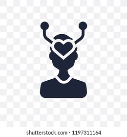 Emotional intelligence transparent icon. Emotional intelligence symbol design from Time managemnet collection.