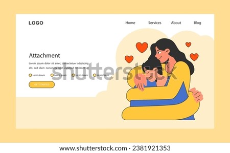 Emotional intelligence web banner or landing page. Unhealthy attachment. Avoidant or fearful attachment. Frustrated man and clingy woman showing affection. Flat vector illustration