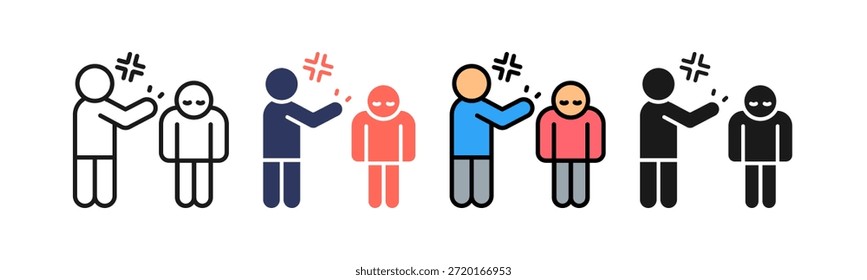 Icono de Liderazgo Emocional Ilustración vectorial múltiple