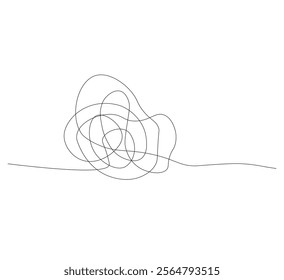 Emotional level, mental exhaustion, or emotional fatigue line art vector icon for mental health apps and websites