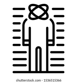 Emotional man icon. Outline emotional man vector icon for web design isolated on white background