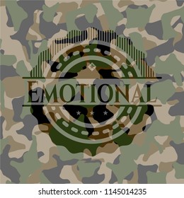 Emotional on camo pattern