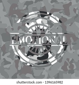 Emotional on grey camouflage pattern