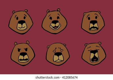 Emotional person bears