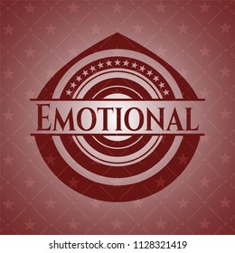 Emotional realistic red emblem