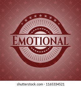 Emotional realistic red emblem