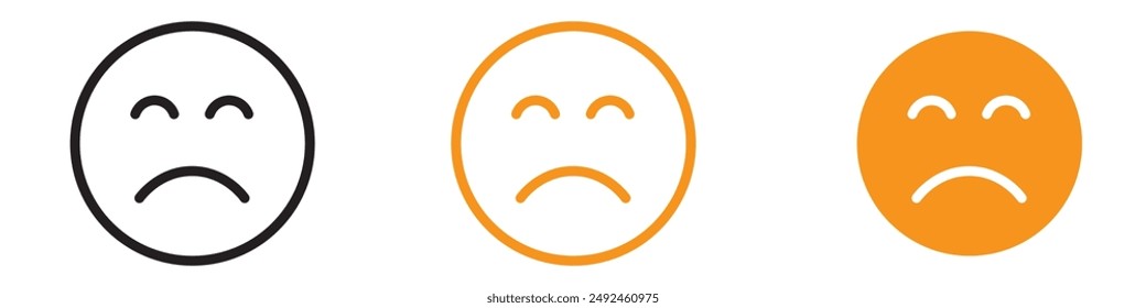 Emotional Regret Expression Icon for Communication and Emoticons Graphics Perfect for Representing Regret and Apology