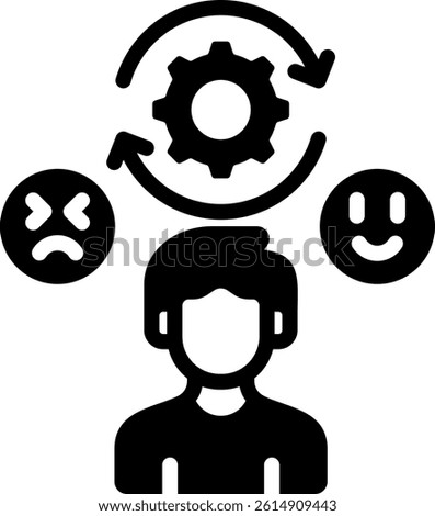 Emotional Regulation Icon Glyph Vector Illustration