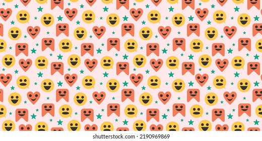 Emotional Seamless Patterns For Printing Gifts And Other Textile Purposes