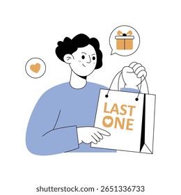 Emotional Selling Modern illustrations. Eps 10 file on transparent background
