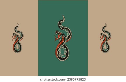 emotional snake artwork graphic design