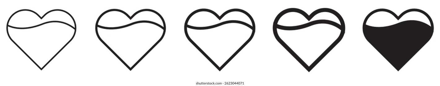 Emotional status heart design vector
