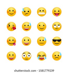 Emotional sticker emoji vector design