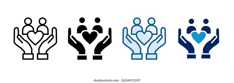 Emotional Support Icon Set Multiple Style Collection