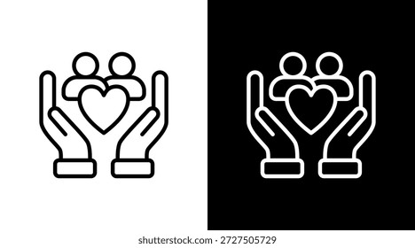 Emotional Support White Icon Set Design