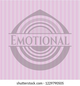 Emotional vintage pink emblem