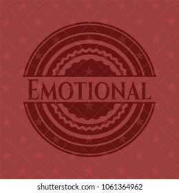 Emotional vintage red emblem