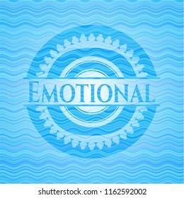 Emotional water representation emblem.