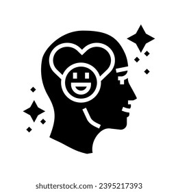 emotional well being mental health glyph icon vector. emotional well being mental health sign. isolated symbol illustration