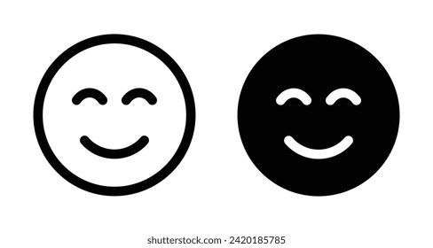 Emotional Well-being and Concentration Vector Icon Set. Joyful and Positive Emotion Vector Symbol for UI Design.