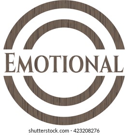 Emotional wood emblem. Retro