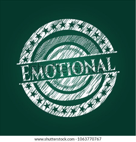 Emotional written with chalkboard texture