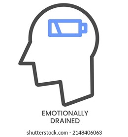 Emotionally damage pixel perfect icon with outline style