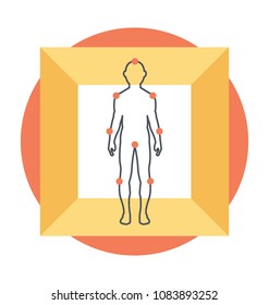 
An emotionally expressive character, flat icon design of emotion capture
