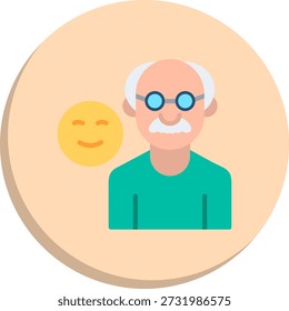 Emotionally Stable Flat Circle Style Icon