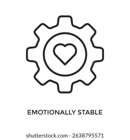 Emotionally Stable Icon Outline Style. Vector Illustration For Graphic Design