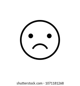 emotionally upset icon. Element of minimalistic icons for mobile concept and web apps. Thin line icon for website design and development, app development