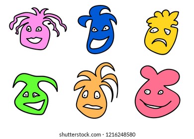 EmotionMasks. Vector illustration 