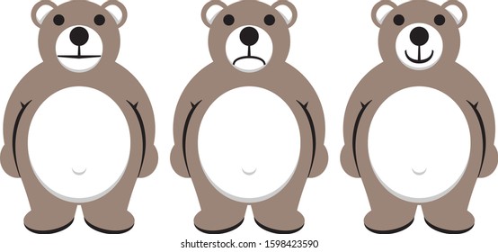 The emotions of 3 bears